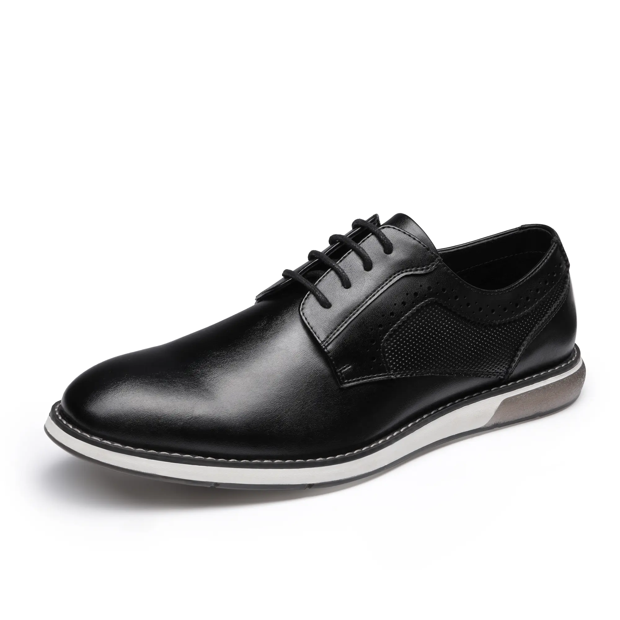 【BRUNO MARC Anniversary】 Men's Oxford Dress Sneakers in Vegan Leather, Casual & Formal Daily Office Shoes with a Cushioned Sole and Wide Fit, Work Office Shoes, Business Style Footwear, Office Wear tiktokshopbacktoschool