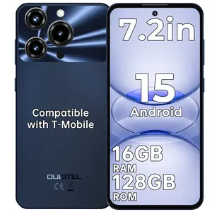 OUKITEL C69 Unlocked Cell Phone, 7.2''120Hz Display, 16GB(4+12)+128GB/TF 1TB Smartphone, 6000mAh Battery, Android 15 Phones, 64MP+8MP Camera, 4G Dual SIM Mobile Phone, GPS/OTG/Face ID/T-Mobile