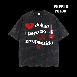 Vintage Fuerza Regida Dolido Pero No Arrepentido 4.9 Graphic T-Shirt, Tatino Streetwear Fashion, Regional Mexicano Shirt, Fuerza Regida Merch, Menswear Top Y2K Mexico, Pepper Comfort Colors
