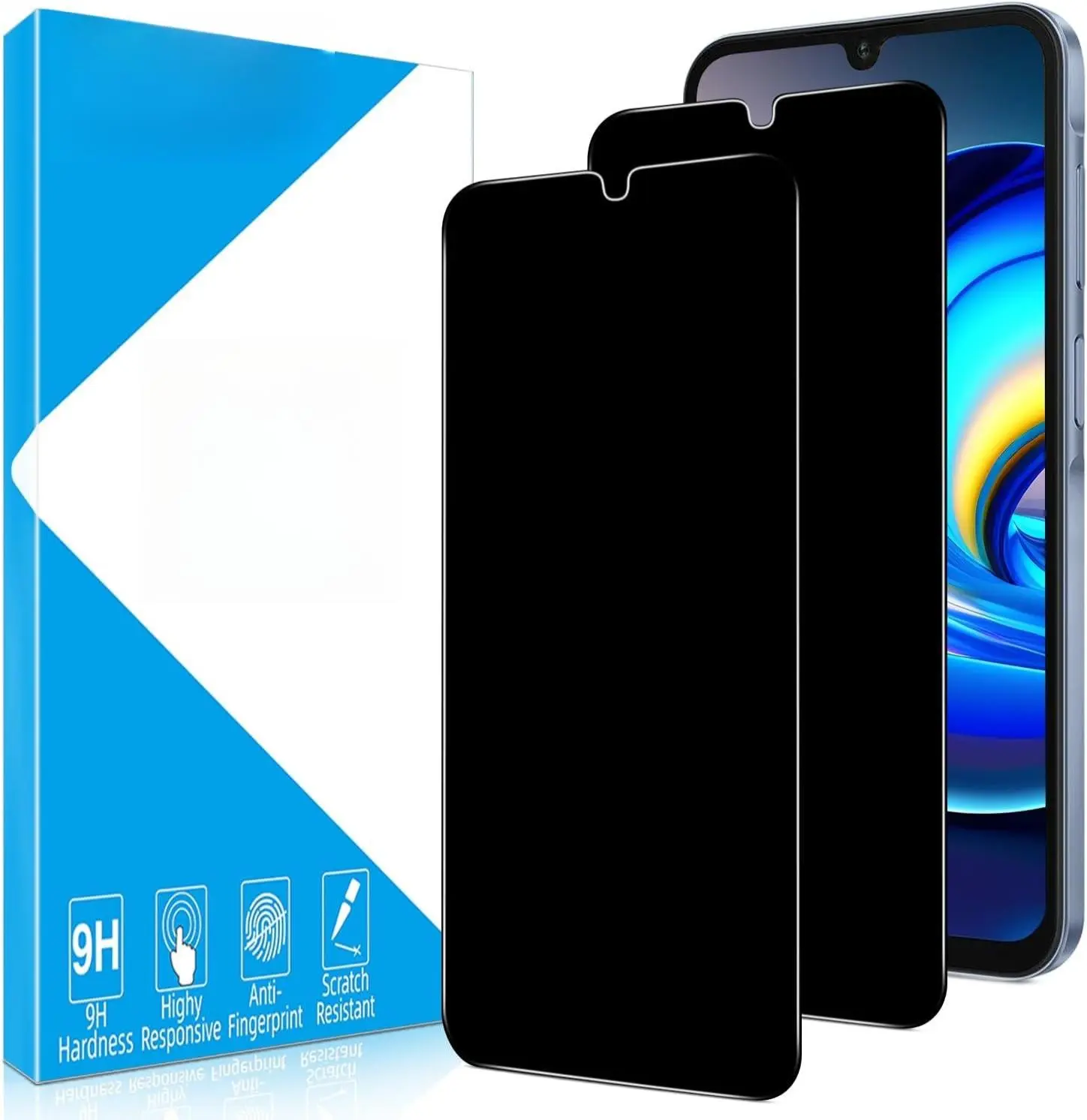 2-Pack Privacy Screen Protector Designed for Samsung Galaxy A16 5G Tempered Glass, No Bubbles, Anti Scratch, Easy to Install