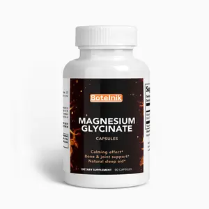 Chelated Magnesium Glycinate Edible Healthcare Dietary Supplement Capsules with Glycolic Acid, 90-Count, High-Absorption Support for Pregnant Individuals - Aids Sleep, Relaxation