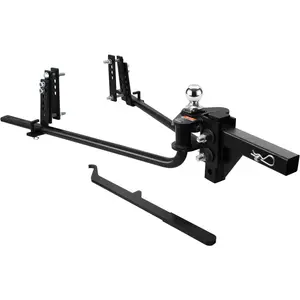 VEVOR Weight Distribution Hitch, 1,000 lbs Weight Distributing Hitches Kit with Sway Control for Trailer, 2-In Solid Steel Shank, 2-5/16 in Alloy Steel Ball, Powder Coated Load Leveling Hitch, Black