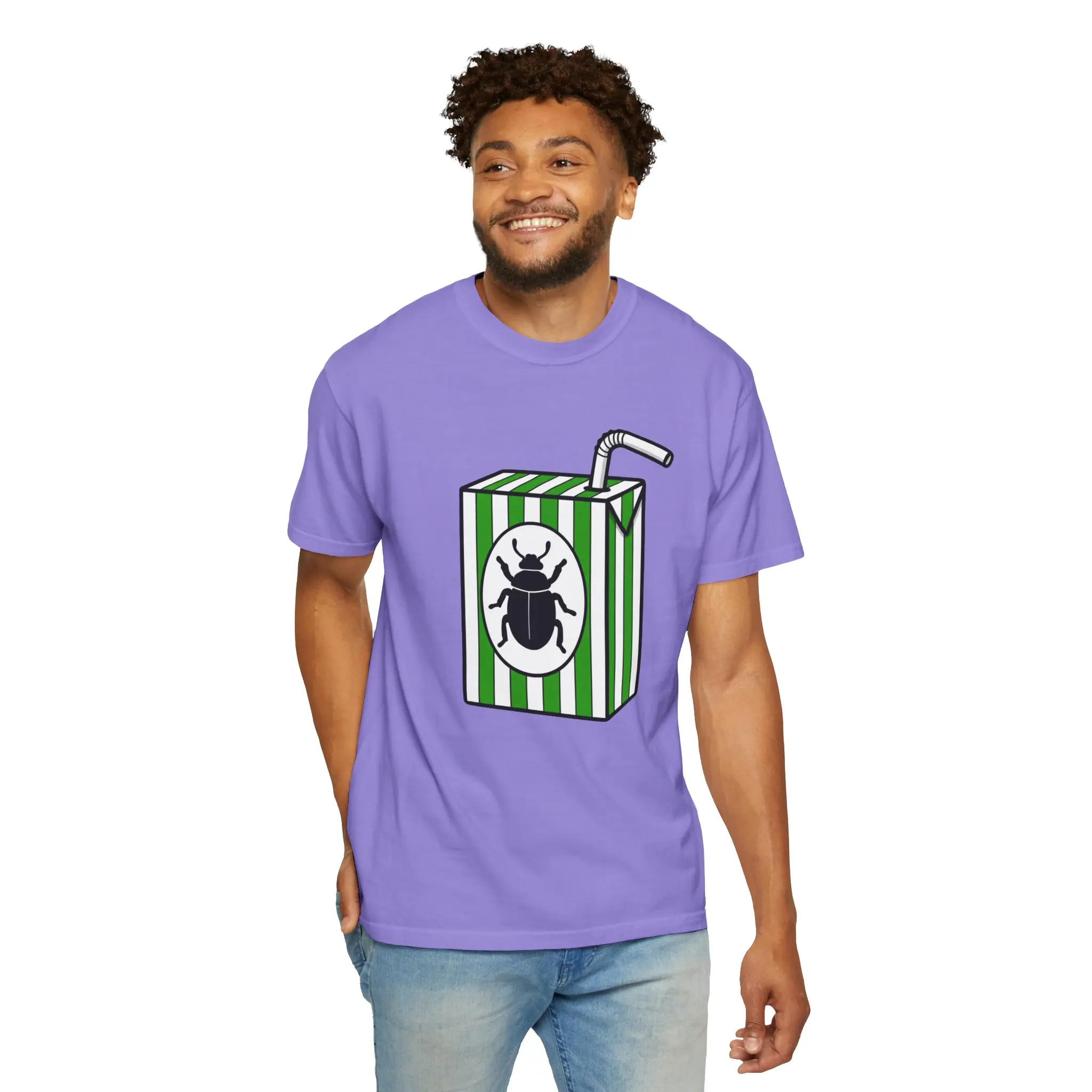 Juice Box Beetle T-Shirt | Comfort Colors Tshirt, Funny Throwback Retro Insect Drink Illustration, Meme Shirt, Menswear, Womenswear