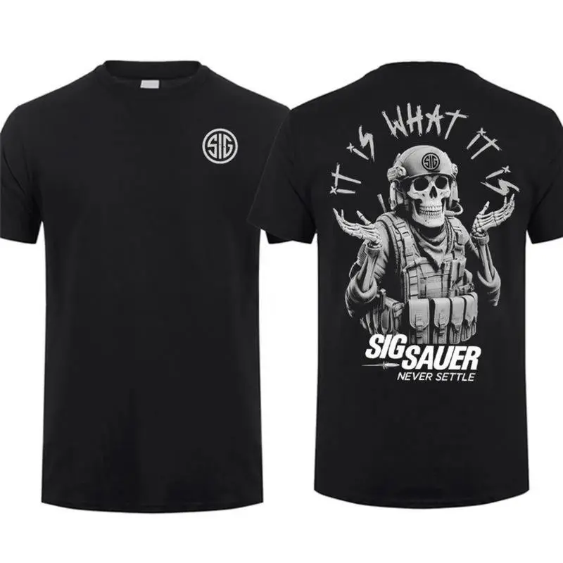 "It Is What It Is Never Settle" Tee! Military Style Tactical Gear Unisex Short Sleeve, Streetwear Essential 🪖