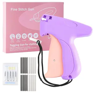 Handheld Stitching Tool, 1 Set Quick Clothing Fixer, Tagging Gun, Micro Sewing Kit, Sewing Supplies Crafts with 6 Fine Needles & 2000 Mini Fasteners