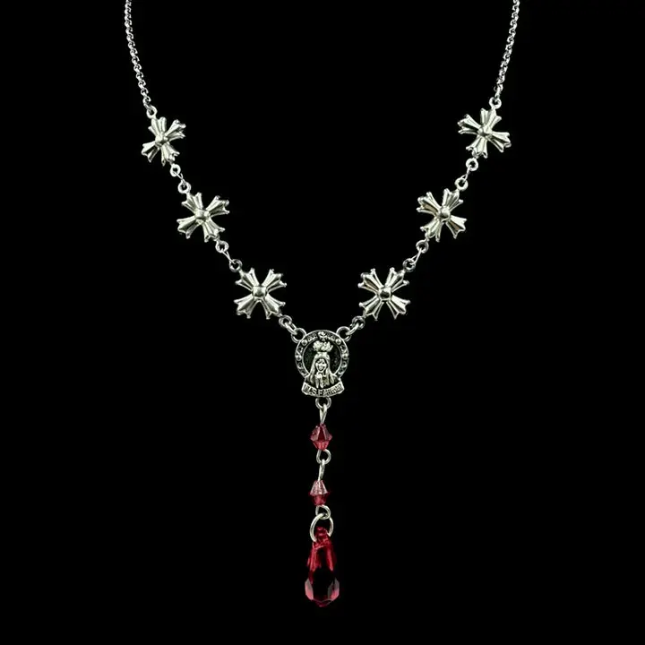 Dripping Blood Cross Necklace