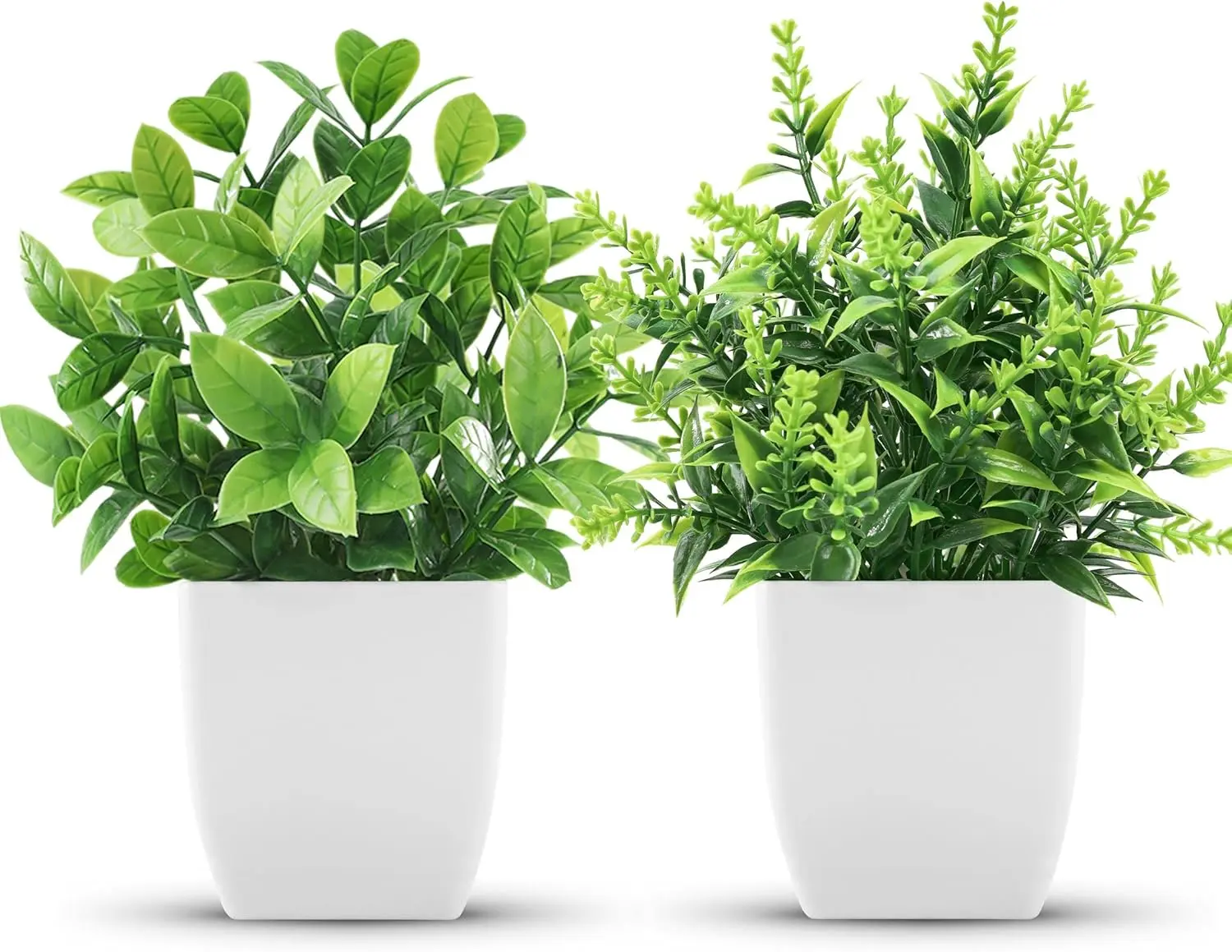 Der Rose 2-Pack Small Plastic Fake Potted Mini Plants - Decorative Ornaments for Home Living Room Table, Office; House Decor for Multiple Rooms, Summerwins Mid Year Sale Item, Floral Decor,dorm decor,dorm room decor