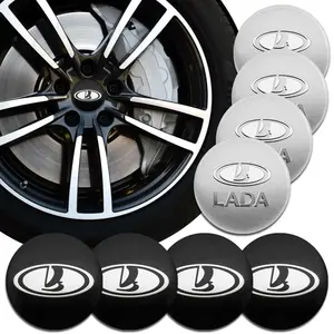 4PCS Car Wheel Center Hub Caps Sticker Decals Styling Accessories Car Decorative Sticker For Lada Niva Vesta Samara Granta Kalina Largus Priora Xray