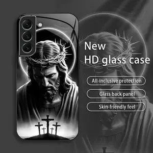 Suitable for [Galaxy S22 5g] Jesus New stylish high quality glass protective case affordable anti-drop anti-fingerprint 995