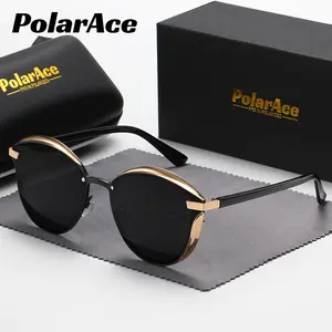 PolarAce, Premium Elegant Sexy Cat Eye Frame Polarized Sunglasses, For Men Women Casual Business Outdoor Sports Party Vacation Travel Driving Fishing Supplies Photo Props