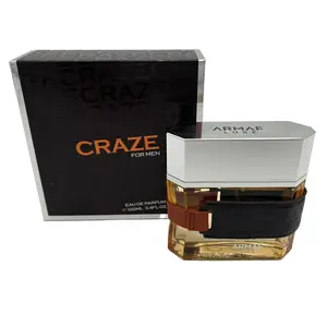 Armaf Craze Eau De Parfum For Men Aroma Fragrance Perfume Scent Bergamot Jasmine Lavender Vanilla Scented Cosmetic Cologne Long Lasting High Quality