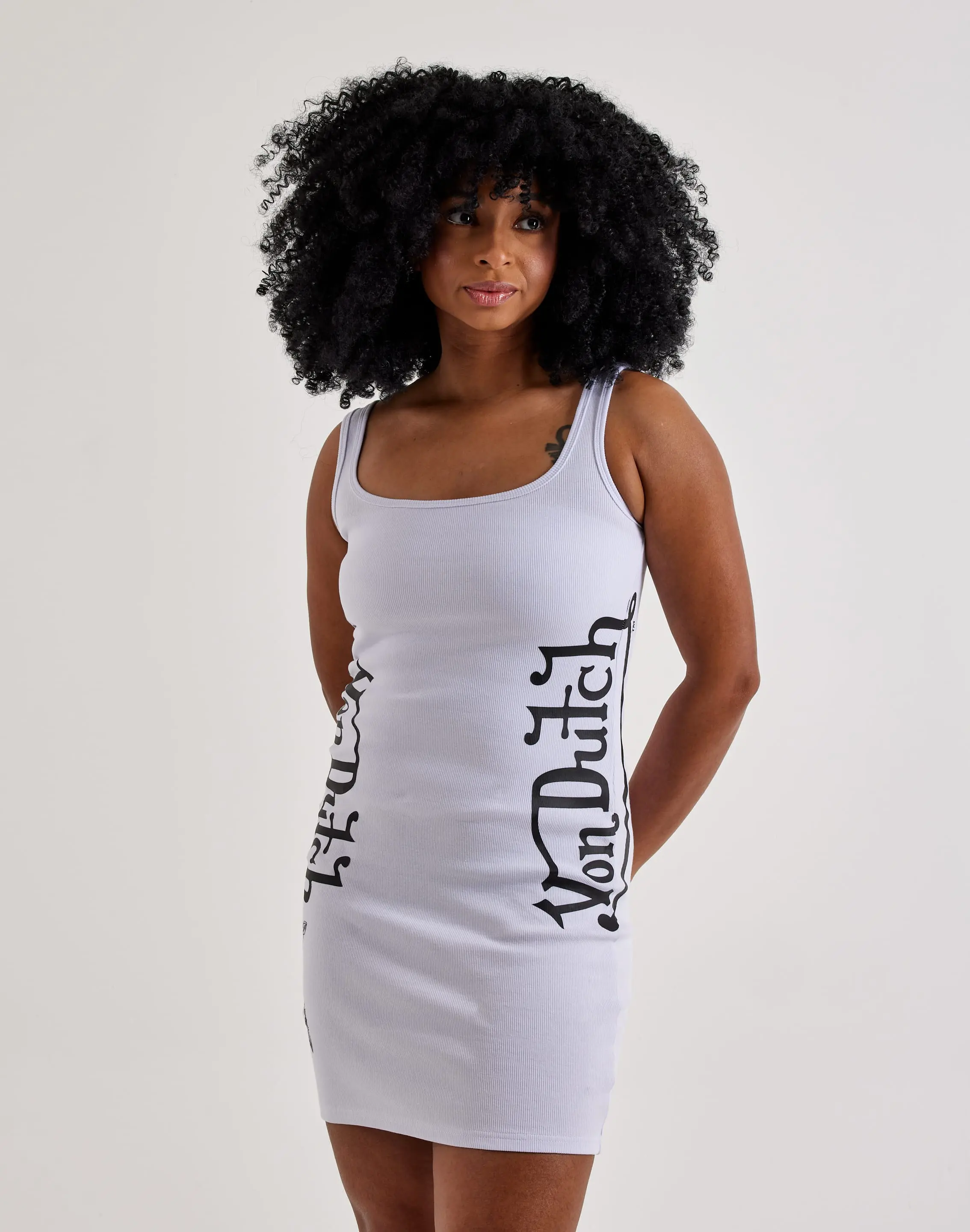 Womens Von Dutch Ribbed Tank Dress