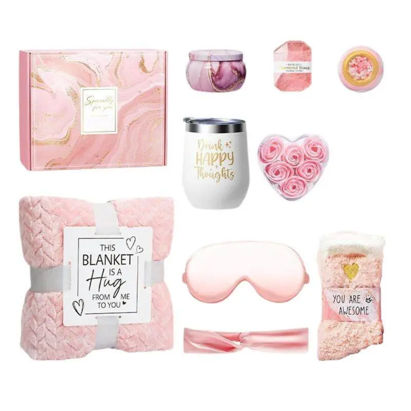 Spa Gift Basket Set for Mother's Day & Best Friend, Creative Gift Box, Perfect Gift for Women, Relaxing Bath Products, Bath Sets