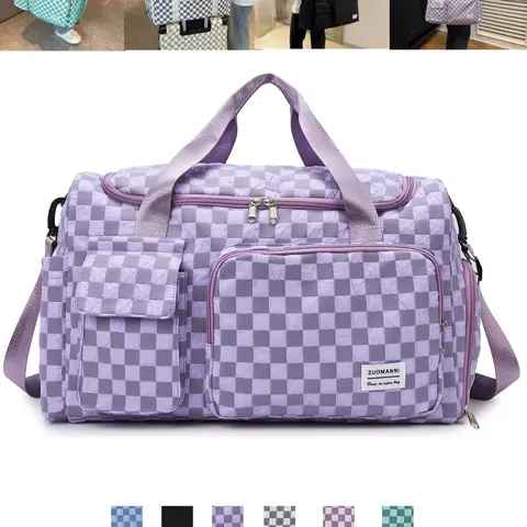 Fashion Travel Bag, Large Capacity Sports Gym Workout Bag, Sports Bags with Separate Wet and Dry Compartments, Single-Shoulder Crossbody Bag for Fitness, Yoga and Business Trips