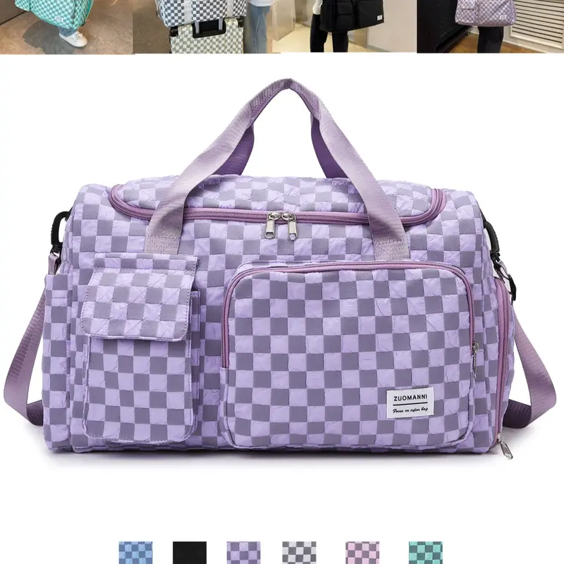 Fashion Travel Bag, Large Capacity Sports Gym Workout Bag, Sports Bags with Separate Wet and Dry Compartments, Single-Shoulder Crossbody Bag for Fitness, Yoga and Business Trips