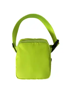 New style solid color nylon sports waist bag, can be crossbody, waterproof zipper phone chest bag, suitable for Valentine's Day, Mother's Day gift giving, party fashion