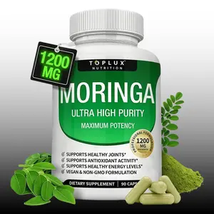 3/2/1 Bottles Moringa Capsules 1200mg Pure Natural Moringa Powder 90 Vegan Capsules Each Made In USA