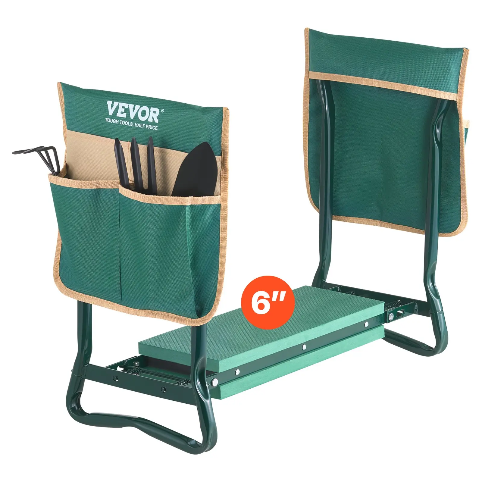 【Summerfinds】VEVOR Garden Kneeler and Seat 6" EVA Pad Folding Garden Stool Heavy Duty Garden Bench