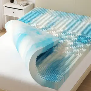 Memory Foam Mattress Topper Full, 5-Zone Gel Infused Cooling Toppers Pad for Twin Size Bed, Sleeper Sofa, RV, Camper, CertiPUR US Certified, Ventilated and Breathable