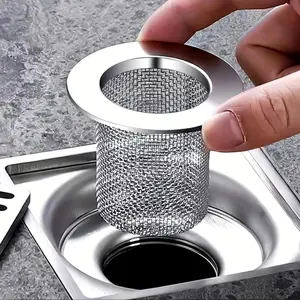 Kitchen Sink Strainer, 1 Count Stainless Steel Sink Drain Filter, Kitchen Sink Food Catcher, Kitchen Sink Accessories