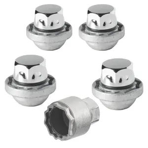 Honda CRV 2014-2026 Wheel-Locks Lug nut Kit M12 X 1.5 Thread Size - Set of 4 Lug Nuts + 1 Key - Farad GalaxyLock AC1C/M Chromed