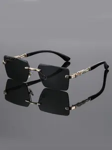 Unisex Fashionable Trendy Rimless Glasses, Vintage All-match Tinted Lens Glasses, Fashion Accessories for Outdoor Activities
