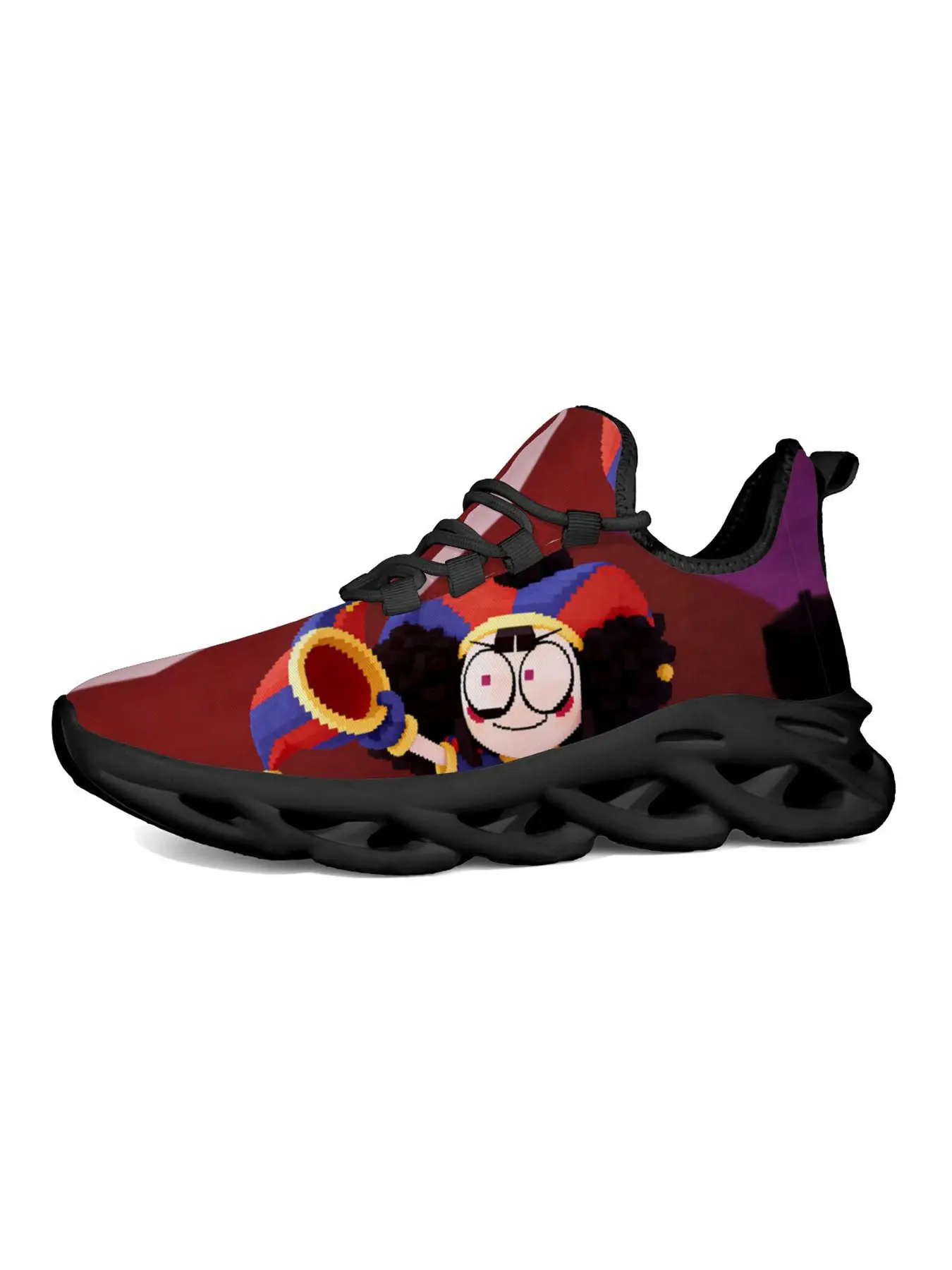 Men's Cartoon Pattern Sports Shoes, Anime Style Unique Print, Fashionable Design, Classic Versatile Style, Comfortable Breathable Sole