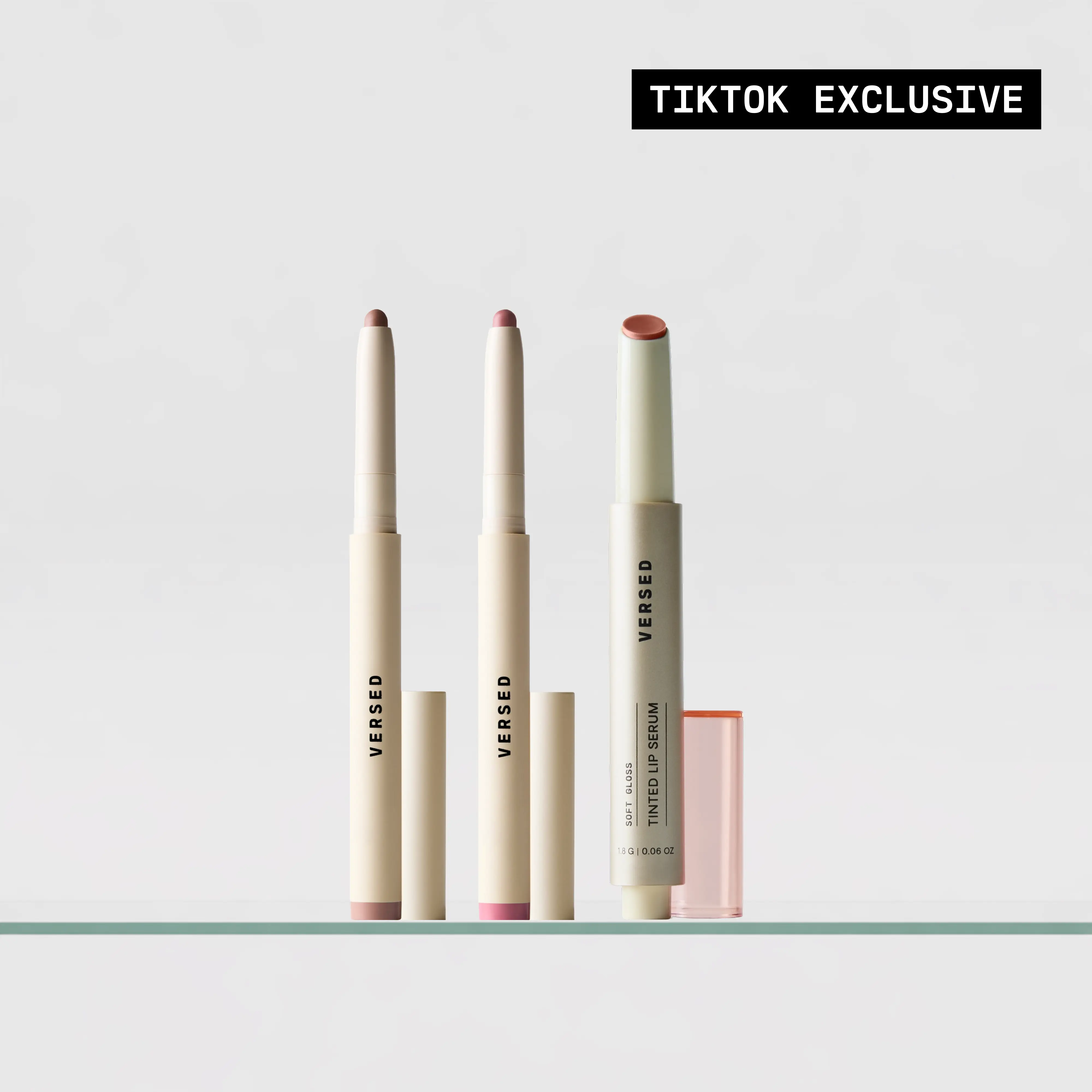 Versed Lip Frame Lip Liner + Soft Gloss Trio – 2 Creamy Soft Matte Lip Pencils & 1 Hydrating Lip Gloss – Buildable Nude Lip Combo Set with Mango Butter & Marula Oil