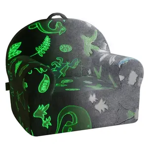 VEVOR Toddler Chair,  Kids Armchair Comfy, Toddler Couch Sofa Bed Glow in The Dark, Kids Chair Seat Playroom Furniture for Kids Girls & Boys, Grey