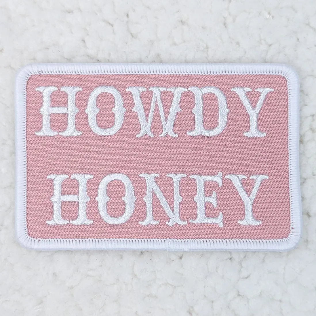 Howdy Honey PINK Embroidered HAT/POCKET Patch