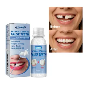 EELHOE Moldable Denture Pellets for Cavities，Moldable dental gel dentures, temporary dental fillings Teeth - Reusable, Non-Toxic, Super Strong Resin Gel for Oral Care