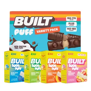 BUILT Bar "Sour & Sweet" Sampler Bundle, (40 bars, 10 flavors, 4 Bars of each flavor)
