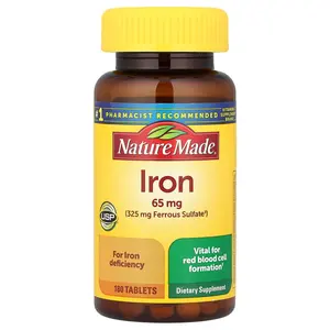 Nature Made Iron, 65 mg, 180 Tablets Nature Made Iron, 65 mg, 180 Tablets
