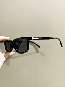 Vintage Fashion Narrow Frame Rectangle Glasses for Men and Women, Decorative Casual Eyewear with Novelty Metal Hinges, Stylish Eyeglasses