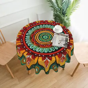 Bohemian Style Tablecloth, Round Tablecloth, Atmospheric Tablecloth, Home Decor, Kitchen Restaurant Party Decoration