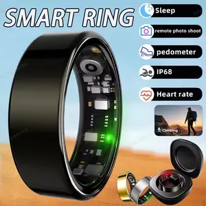 New Smart Ring Heart Rate Blood Pressure Sleep Monitoring Motion Tracking IP68 Waterproof Men Women Smart Ring Holiday Gift