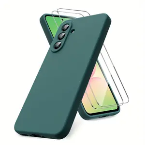 Phone Case - Set of 3 [1 Phone Case And 2 Transparent Screen Protectors] Magnetic Cover Suitable for Samsung A16 A36 A56 A15 A35 A36 S26 S25 S24 S23 S22 Ultra S24 FE in Colors Like Deep Blue, Deep Green, Black, Yellow, And Red, Perfect for Gifting