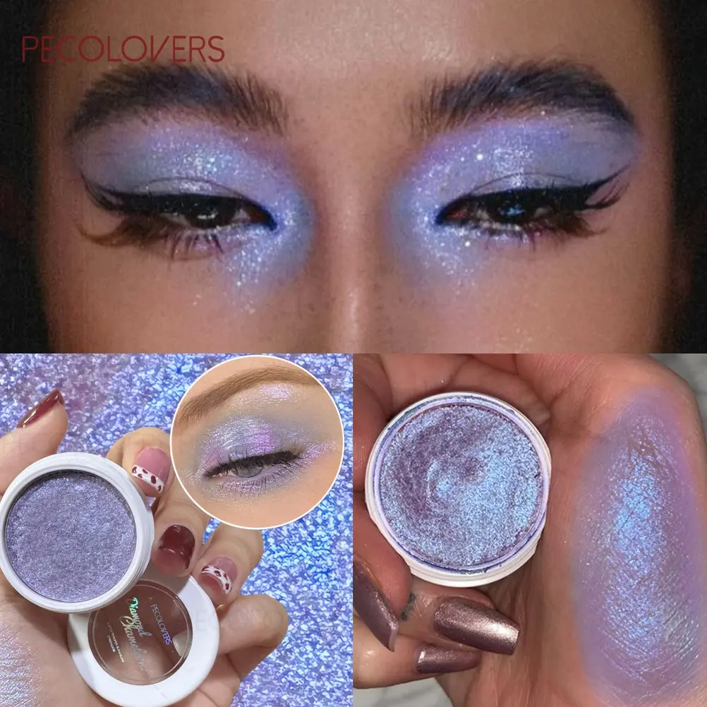 1PC Chameleon Single-color Eyeshadow Palette, Brightening and Sparkling, Glitter, Pearlescent & Long Lasting, Vibrant Colors for & Stylish Eye Makeup, Shimmer Eyeshadow, Glitter Eyeshadows