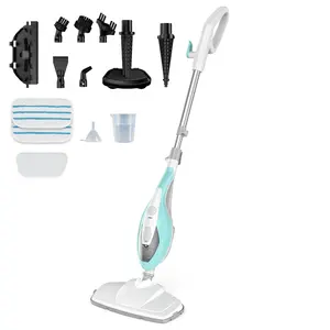10-in-1 Steam Mop, 1550W Detachable Handheld Steam Cleaner for Floor Cleaning, 16.4FT Cord, 2 Washable Pads, Multi-Purpose Floor Steamer for Hardwood, Carpet, Tile, Grout, Windows