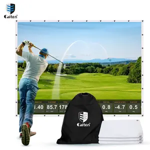 Caiton Golf Impact Screen for Simulator – Double-Layer Durable Projection Screen, 4 Sizes (98.42x98.42in, 118x78in, 118x118in, 157x118in) – High-Quality Golf Training Net for Indoor & Outdoor Use – Golf Accessories