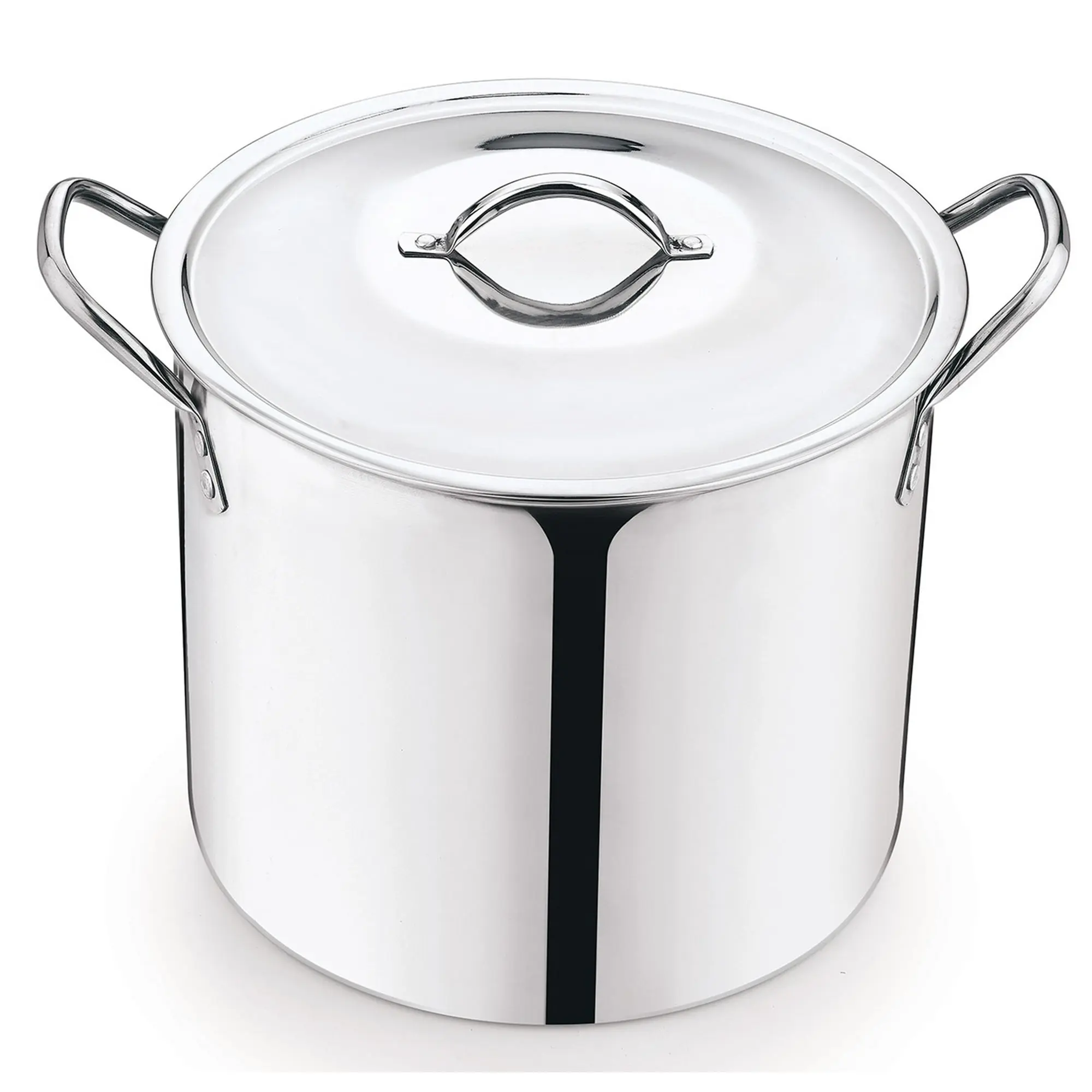 Stainless Steel Casserole Pot – 8 Qt, Stay-Cool Handles, Hand Wash