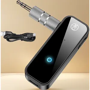 2 in 1 Bluetooth 5.4 Aux Adapter for Car, Wireless Audio Receiver & Transmitter with 3.5mm Jack, Hands-Free Mic, for TV, Headphone, Speaker, Amplifier, Home Stereo Systems