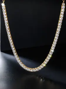 1pc 4mm White Tennis Chain for Men and Women Thanksgiving Christmas Father's Day Holiday Gift Daily Gift Cuban Link Chain