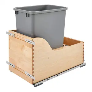 Rev-A-Shelf Pull Out Trash Can 35 Qt w/Soft-Close Blum Slides, 4WCSC-1535DM-1