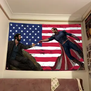 4th Flag, Super Hero movie Flag, Courtesy of the Red Flags, Red White and Blue 4th Of July FLag, antin hero flag