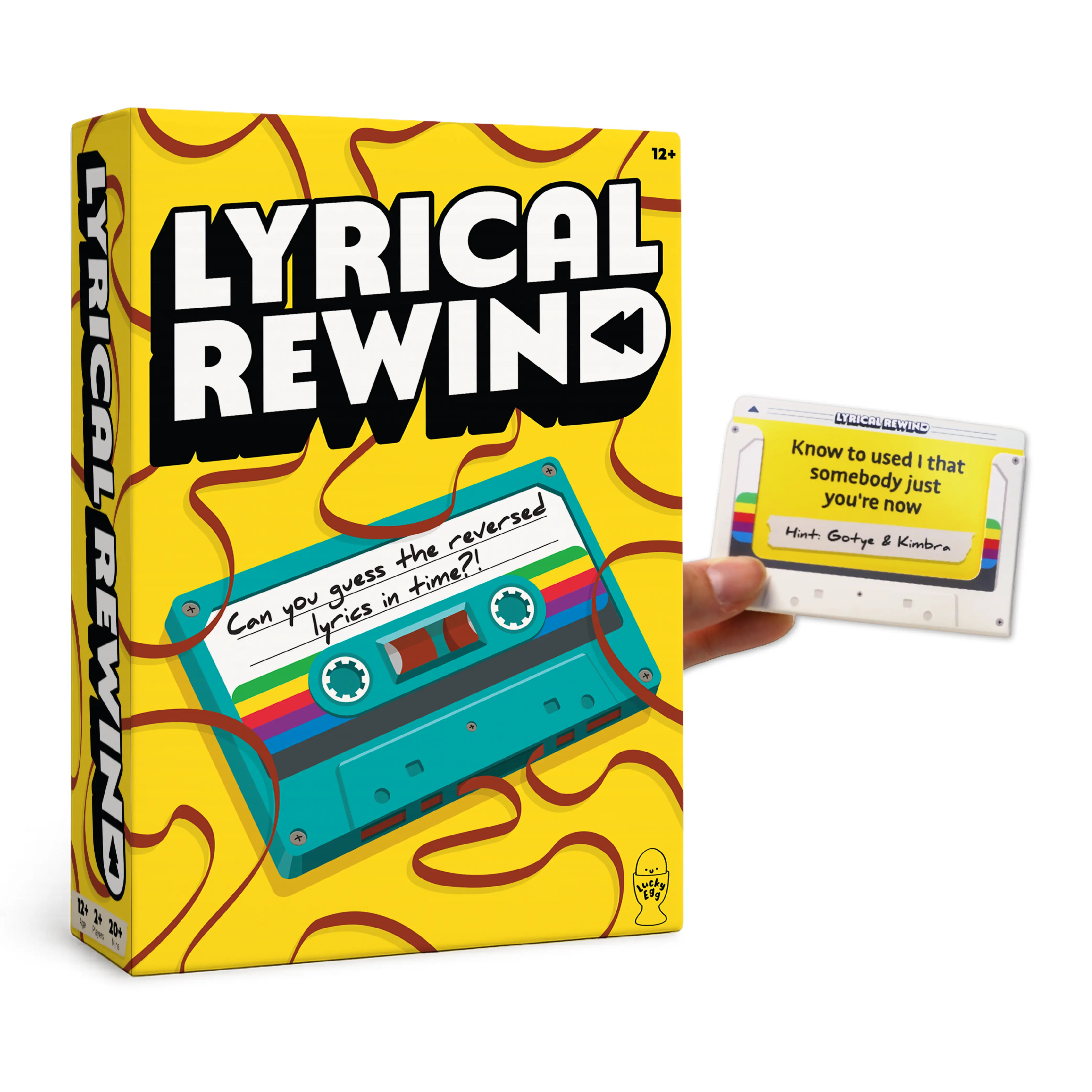 Lyrical Rewind - Guess the Reversed Song Lyrics! Party Board Game for Adults & Teens - Fun Music Games for Family Game Night - 2+ Players, Ages 12+ - by the creators of Grab the Mic & Sorry What