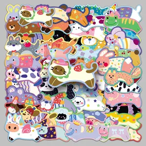 50pcs original running animals cute creative cartoon stickers suitcase phone-phone personality decorative stickers