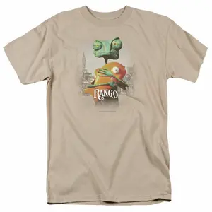 Rango Poster Art T Shirt Mens Licensed Movie Mr Timms Sand
