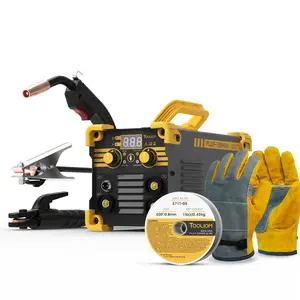 TOOLIOM FLUX-135-MINI 135A Flux Core MIG Welder, 110V 3-in-1 Gasless MIG/Lift TIG/Stick Welding Machine with Synergic Control, Portable IGBT Inverter Welder with Gloves & E71T-GS Wire