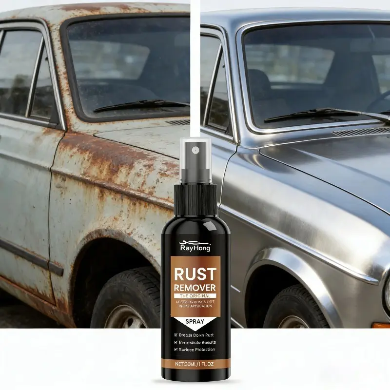 Rust Remover Spray Automotive Rust Remover Effective Concentrated 1 Fl.oz Fast-Acting Long-Lasting Cleaner for Household Rust Removal Spray